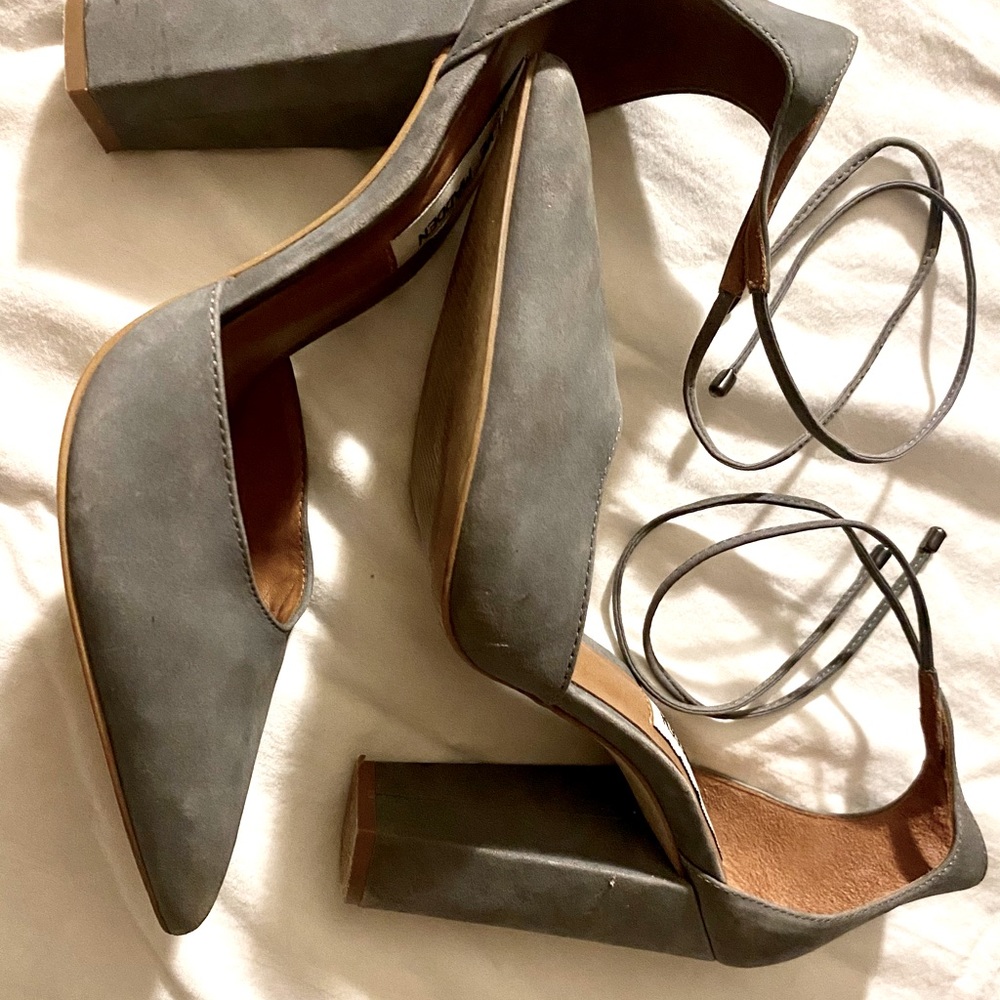 Suede Steve Madden 4” platform heals.